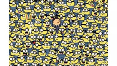 Challenge: Can you find 3 bananas among the minions in only 10 seconds?