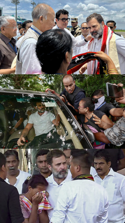 Rahul Gandhi visits strife-torn Manipur
