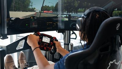 STEM workshops gets students behind the wheel in an eRacing simulator