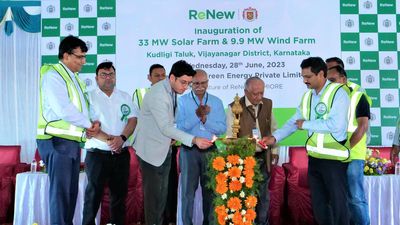 ReNew, Sandur conglomerate launch solar, wind energy plant in Kudligi in Karnataka