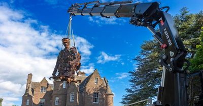 Perth's Black Watch Museum sees Hauntings soldier statue winched into place