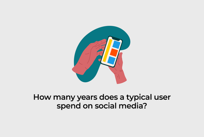 How many years does a typical user spend on social media?