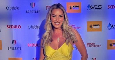 Coronation Street's Claire Sweeney looks worlds away from cobbles as she's branded 'fit' while dazzling fans at charity bash