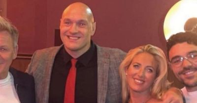 Tyson Fury unrecognisable in sweet throwback with wife Paris before they cosy up to famous chef in Manchester
