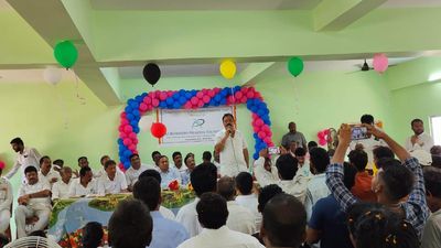 MLA opens function hall built by pharma unit with CSR funds at Pydibhimavaram in Srikakulam district