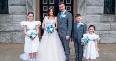 'Amazing' mum marries boyfriend despite 'whole world crashing down'