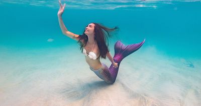 'I make $300-an-hour as a professional mermaid and can hold my breath for three minutes'