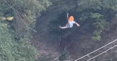 Horrifying moment boy, 6, plummets 40 FT from zip line after harness fails