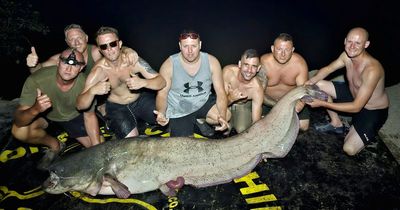 Lads land themselves a holiday to remember after reeling in 250lb 'rare' mega catfish