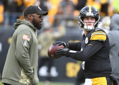 Steelers QB Kenny Pickett working with new helmet cam technology