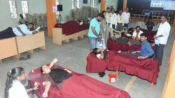 50 students donate blood at SJMVS College