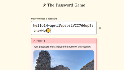 I'm a password expert - this game shows the absurdity of common guidelines