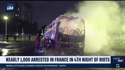France riots: Burning car used to attack mayor’s home as some 719 arrested on fifth night of violence