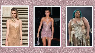 Celebs give us a lesson in styling glitter dresses for summer without looking tacky—here's how
