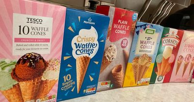 We made ice cream cones from every supermarket and couldn't believe how cheap they were