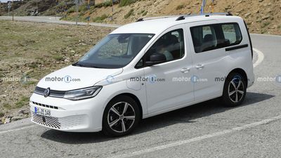 Volkswagen Caddy Spy Photos Catch eHybrid Variant Hiding In Plain Sight