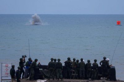 Taiwan military holds live fire drills on strategic southern coast