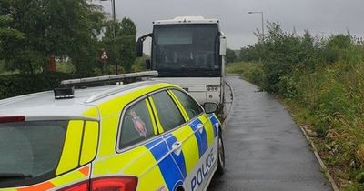 Police stop bus with school children on board and seize it