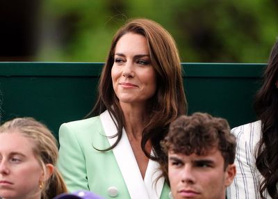 Who is in the Royal Box at Wimbledon on second day of tennis championships?