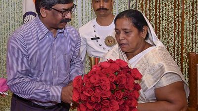 Jagarnath Mahto’s wife Baby Devi takes oath as Jharkhand Minister in Hemant Soren Cabinet