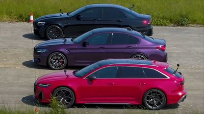 See Audi RS6 Performance Fight Mercedes E63 S, BMW M5 Comp In Drag Races