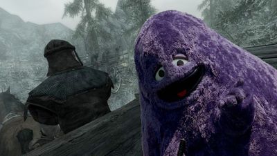 The Grimace shake has come to Skyrim and may or may not kill you horribly