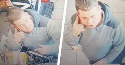 Police want to speak to this man after a 'disturbance' at a petrol station