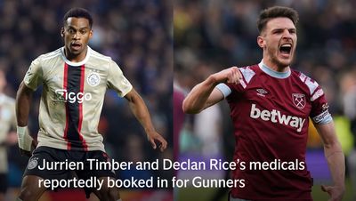 Arsenal aiming to complete Declan Rice and Jurrien Timber transfers before pre-season tour