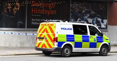 Blood splattered on floor after man found injured in the street