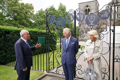 King opens Jubilee Gates installed to honour late Queen