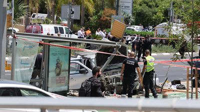 Several wounded in car ramming, stabbing attack in Tel Aviv