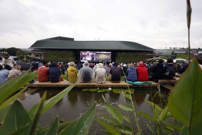 All play stopped on Wimbledon outside courts after consistent deluge on day two
