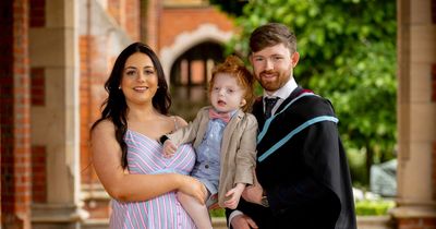 NI dad graduates after son born with hole in his heart during studies