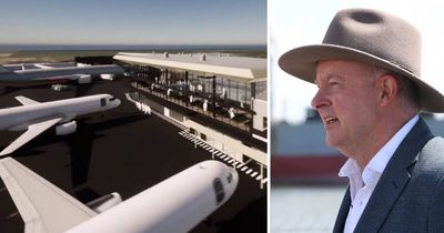 Albo visits Williamtown as airport releases video of new terminal building