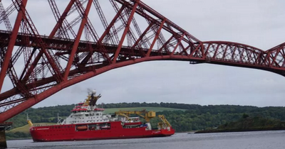 World-famous 'Sir David Attenborough' ship seen sailing under Forth Rail Bridge