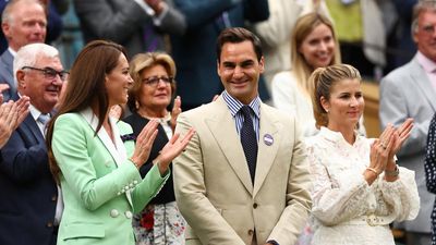 Roger Federer receives a lengthy standing ovation at Wimbledon from fans and Princess Kate