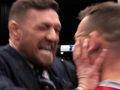 Conor McGregor shoves Michael Chandler in the face amid coaching criticism