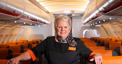 EasyJet’s oldest flight attendant 'Nana Pam' celebrates birthday on-board