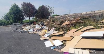 Downpatrick carpark bonfire concerns as site becomes dumping ground