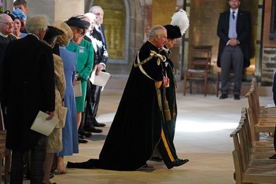 Environmental message as Charles presented with Honours of Scotland