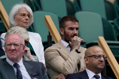 David Beckham sits in Royal Box at Wimbledon a day after Princess Kate made an appearance