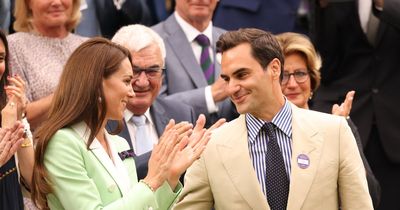 Kate Middleton tells Roger Federer 'sit down' in awkward exchange at Wimbledon