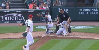 A Tarik Skubal fastball completely fooled an A’s infielder and sent him awkwardly sprawling