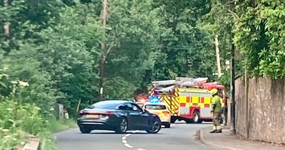 Man taken to hospital after crash in Ayrshire village sparks emergency response