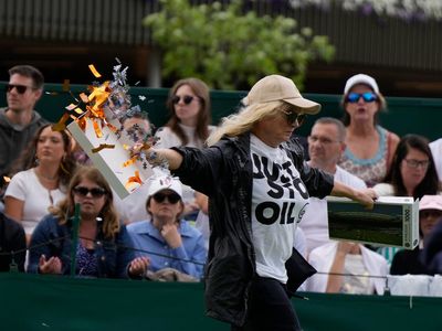 Three arrested after two protests at Wimbledon on third day of tournament