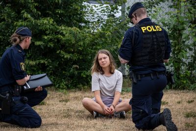 Greta Thunberg charged with disobeying law enforcement during climate protest in Sweden