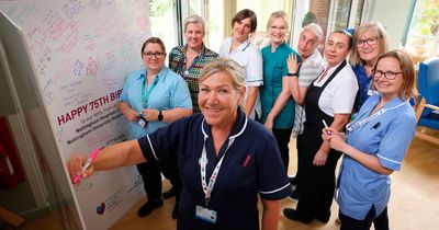 Staff and patients at Nottingham University Hospitals celebrate NHS 75th anniversary