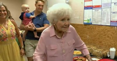 Woman, 90, retires after NEVER missing a day of work during 74-year career