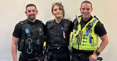 Hero police officers praised after pulling man to safety from railway bridge