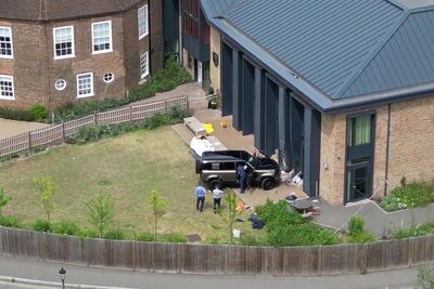 Girl, eight, killed and 10 in hospital after car crashes into school building